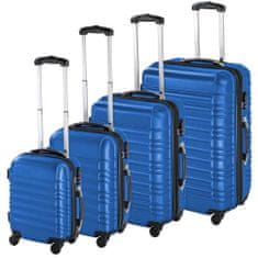 Timeless Tools Sada 4 cestovných kufrov s tvrdým krytom, 4 rôzne farby-modrá