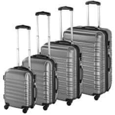Timeless Tools Sada 4 cestovných kufrov s tvrdým krytom, 4 rôzne farby-sivá