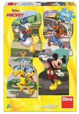 DINO Mickey v meste puzzle 4x54 dielikov