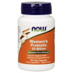 NOW Women's probiotic (probiotiká pre ženy), 20 miliárd, 50 rastlinných kapsúl