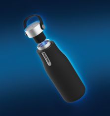Philips Samočistiaca fľaša GoZero UV AWP2788BK, 590 ml, UV sterilizácia, thermo, nerezová oceľ, čierna