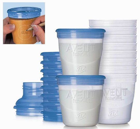 Philips Avent VIA zásobníky na materské mlieko, 10 kusov