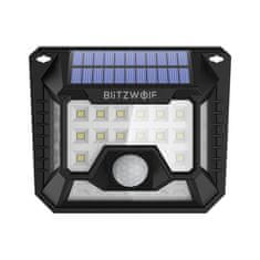 Blitzwolf BW-OLT3 2x nástenná LED solárna lampa s detektorom pohybu, čierna