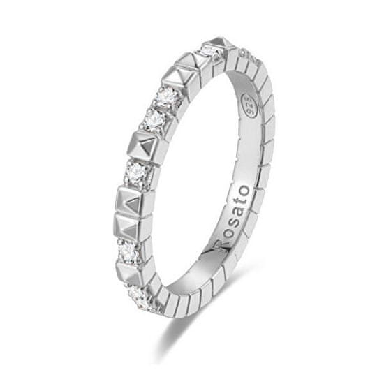 Rosato Originálne strieborný prsteň so zirkónmi cubic RZA011