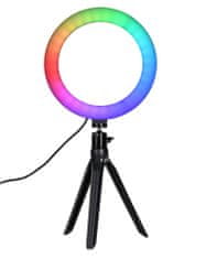 Quadralite LED RGB Ring Light 10 kruhové svetlo so stojanom a ovládaním