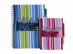 Pukka Pad Blok "Project book", mix farieb, linajkový, drôtená krúžková väzba, A4, 125 listov, A15555081/PROBA4-LINED