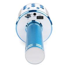 MG Bluetooth Karaoke mikrofón s reproduktorom, modrý