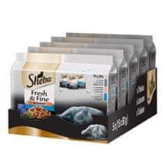 Sheba Fresh & Fine vrecká rybí výber v šťave pre dospelé mačky 5x(15x50 g)