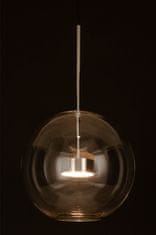 KINGHOME Chrómové závesné svietidlo CAPRI - 60 LED, hliník, sklo"
