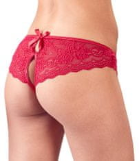 Cottelli Collection Dámske nohavičky Cottelli čipkované s mašličkou červené S