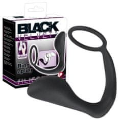 Black Velvets Análny kolík 2v1 pre mužov Black Velvets Ring and Plug