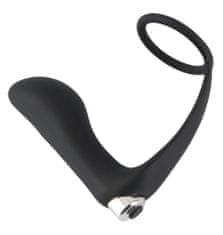 Black Velvets Black Velvets Vibrating Ring & Plug, vibračné masér prostaty 9.5 x 3.5 cm