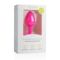 Easytoys Análny kolík s diamantom EasyToys Diamond Plug Small malý ružový
