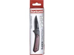 Fortum Nož zatvárací s poistkou, dĺžka 120/205mm, hrúbka čepele 3mm, antikoro/drevo