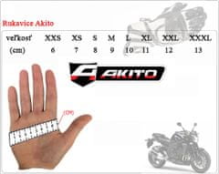 AKITO Moto rukavice SPORTMAX 3XL biele