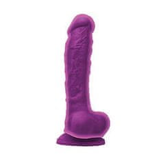 NS Novelties Colours Dual Density 8" (20 cm) Purple, fialové dildo s mäkkou pokožkou