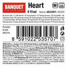 Banquet Tanier dezertný HEART 19 cm hnedá