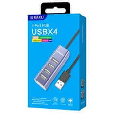 Kaku KSC-383 4x USB HUB adapter, sivý