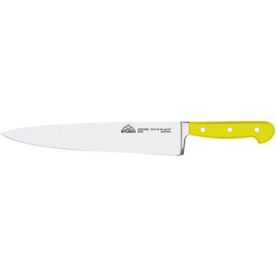 Stubai kuchynský nôž žltý, čepeľ 26 cm široký, kovaný