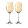 Dva zlaté Silhouette poháre na biele a rosé víno v darčekovom balení
