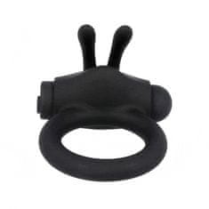 BLACK&SILVER Black and Silver AGRON Cock Ring erekčný vibračný krúžok nabíjací 3,5 cm