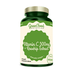 GreenFood Nutrition Vitamin C 500 + Extrakt ze šípků 60 kapslí - EXPIRACE 11/23
