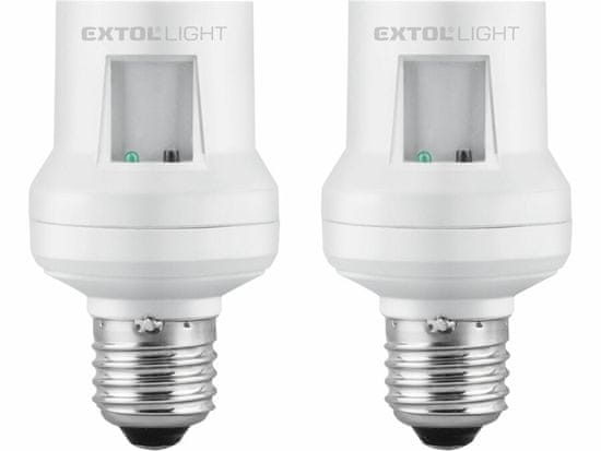 Extol Light Objímka na žiarovku diaľkovo ovládaná, 2ks, rozširujúca sada, max. 60W žiarovka, E27, dosah 30m