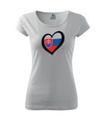 Dámske tričko s moto motívom 227 Slovensko v srdci