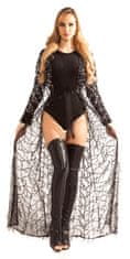 Amiatex Dámsky erotický kostým 72474, čierno-strieborná, UNIVERZáLNA