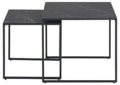 Design Scandinavia Konferenčný stolík Infinity (SADA 2 ks), 50 cm, čierna