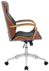 BHM Germany Kancelárska stolička Melilla, syntetická koža, orech / čierna