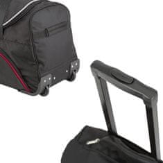 KJUST Športová / cestovná taška Trolley na kolieskach čierna XS (88L)