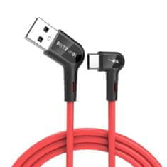 Blitzwolf BW-AC1 kábel USB / USB-C 3A 1.8m, červený