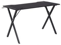 Design Scandinavia Herný stôl Elijah, 120 cm, čierna