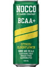 NOCCO BCAA+ 330 ml, citrus-bazový kvet