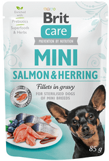 Brit Care Mini Salmon & Herring Sterilised fillets in gravy 24x85 g