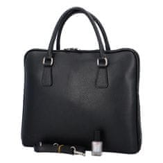 Delami Vera Pelle Kožená business taška na laptop Kendall, čierna