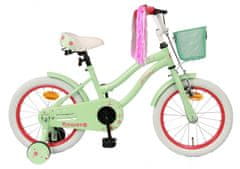 Amigo Detský bicykel Flower pre dievčatá, 16", zelený
