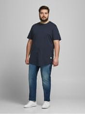 Jack&Jones Plus Pánske tričko JJENOA Long Line Fit 12184933 Navy Blazer (Veľkosť 6XL)