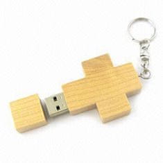 CTRL+C Drevený USB KRÍŽ JAVOR, 16 GB, USB 2.0