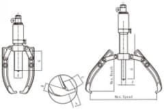 Genborx Dvoj- alebo trojramenný hydraulický sťahovák HHL-20F, sila 20 t