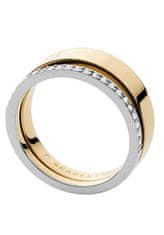 Nadčasový bicolor prsteň z ocele Elin SKJ1451998 (Obvod 53 mm)