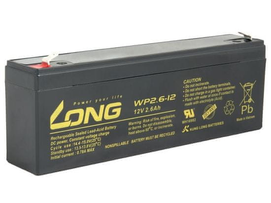 Long  batéria 12V 2,6Ah F1 (WP2.6-12)