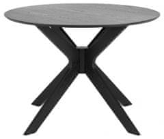 Design Scandinavia Jedálenský stôl Duncan, 105 cm, čierna