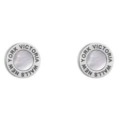 Victoria Walls NY Oceľové kôstkové náušnice s perleťou VE1099S