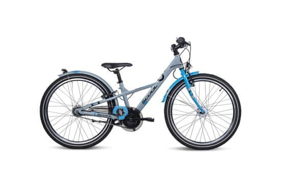 S'COOL Detský bicykel XXlite alloy 7s sivý/modrý (od 120 cm)