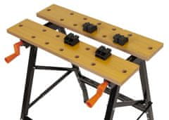 Tactix Skládací pracovný stôl s upínacím zariadením - TC330001