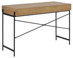 Design Scandinavia Pracovný stôl Angus, 110 cm, MDF, prírodný