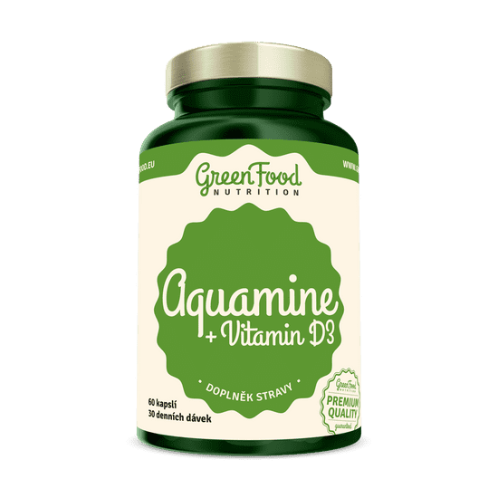 GreenFood Nutrition Aquamin + Vitamín D3 60 kapsúl