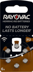Rayovac Acoustic Special PR41/312A - zinc-air batéria do načúvacích prístrojov, 1.4 V - 6ks blister; 4607 945 416